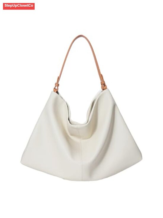 Handbags - Minimalist Soft Leather Tote Bag Shoulder Purse Hobo for Work